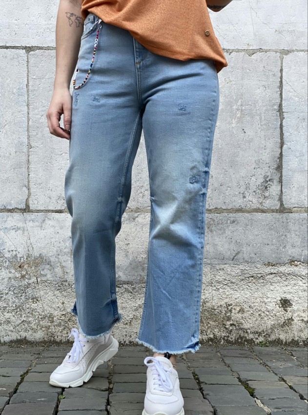 weite Jeans - hellblau
